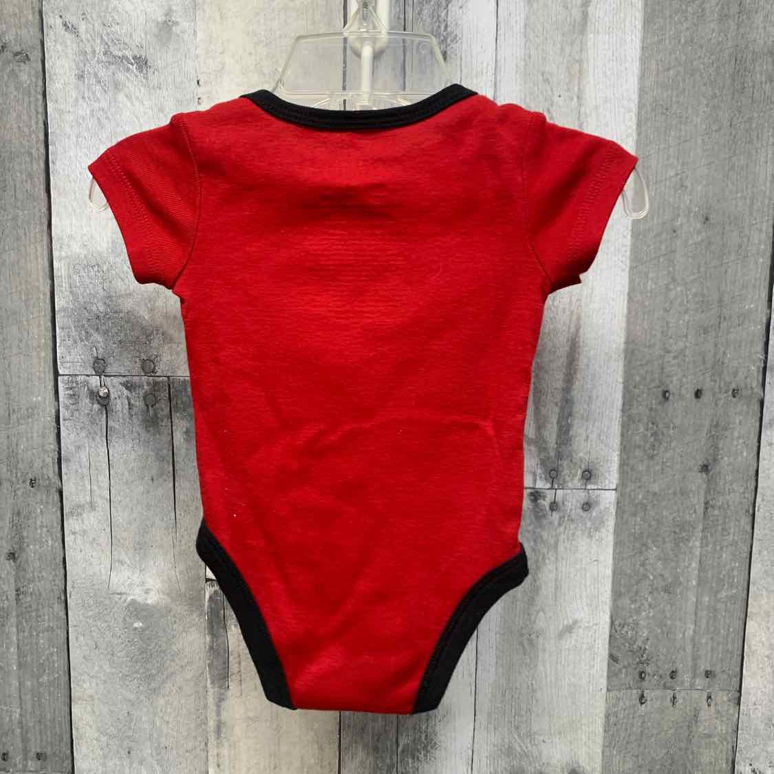 Size 6 Months Red/Black Sport Brand Bodysuit
