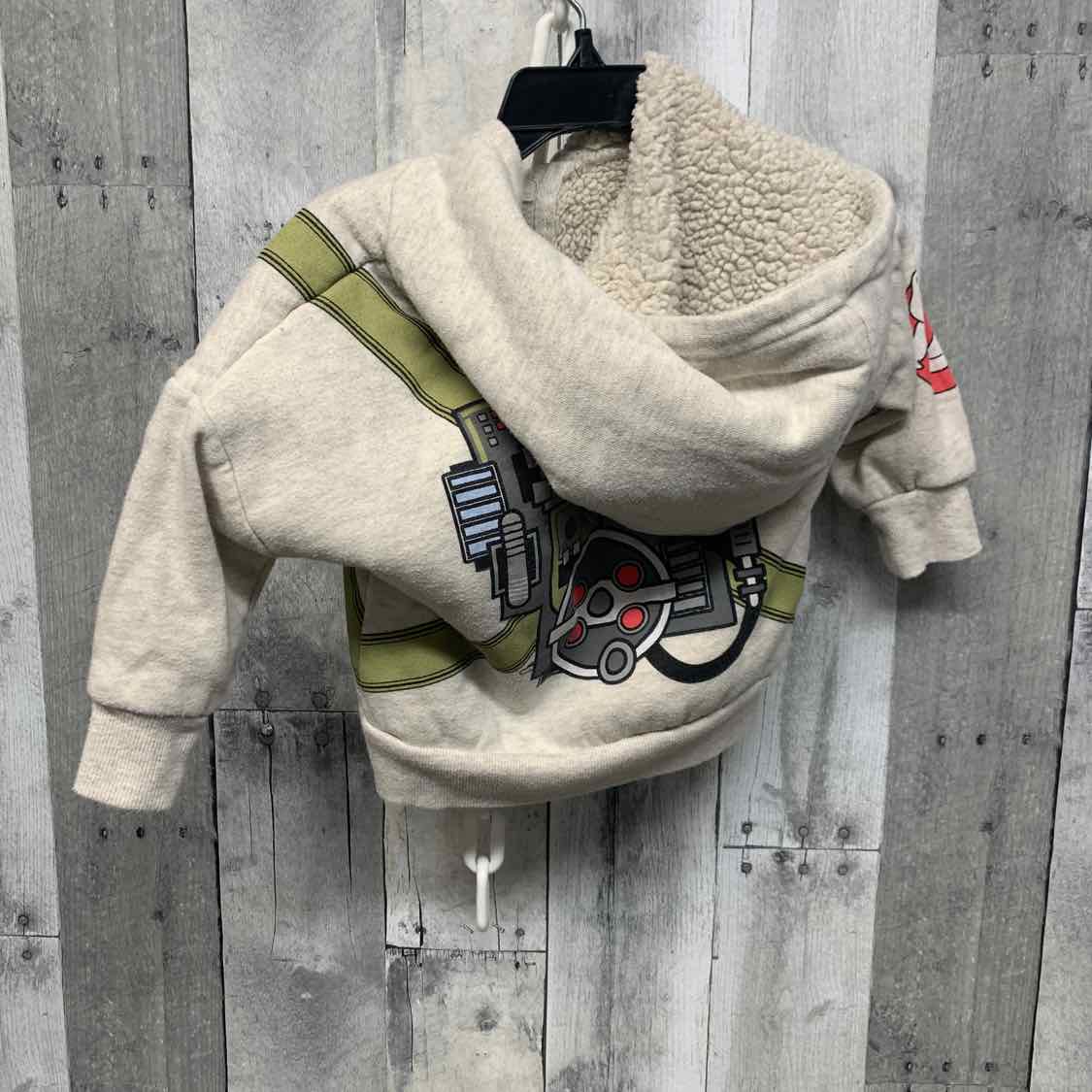 Size 12 Months Ivory/Green Cat & Jack Light Jacket