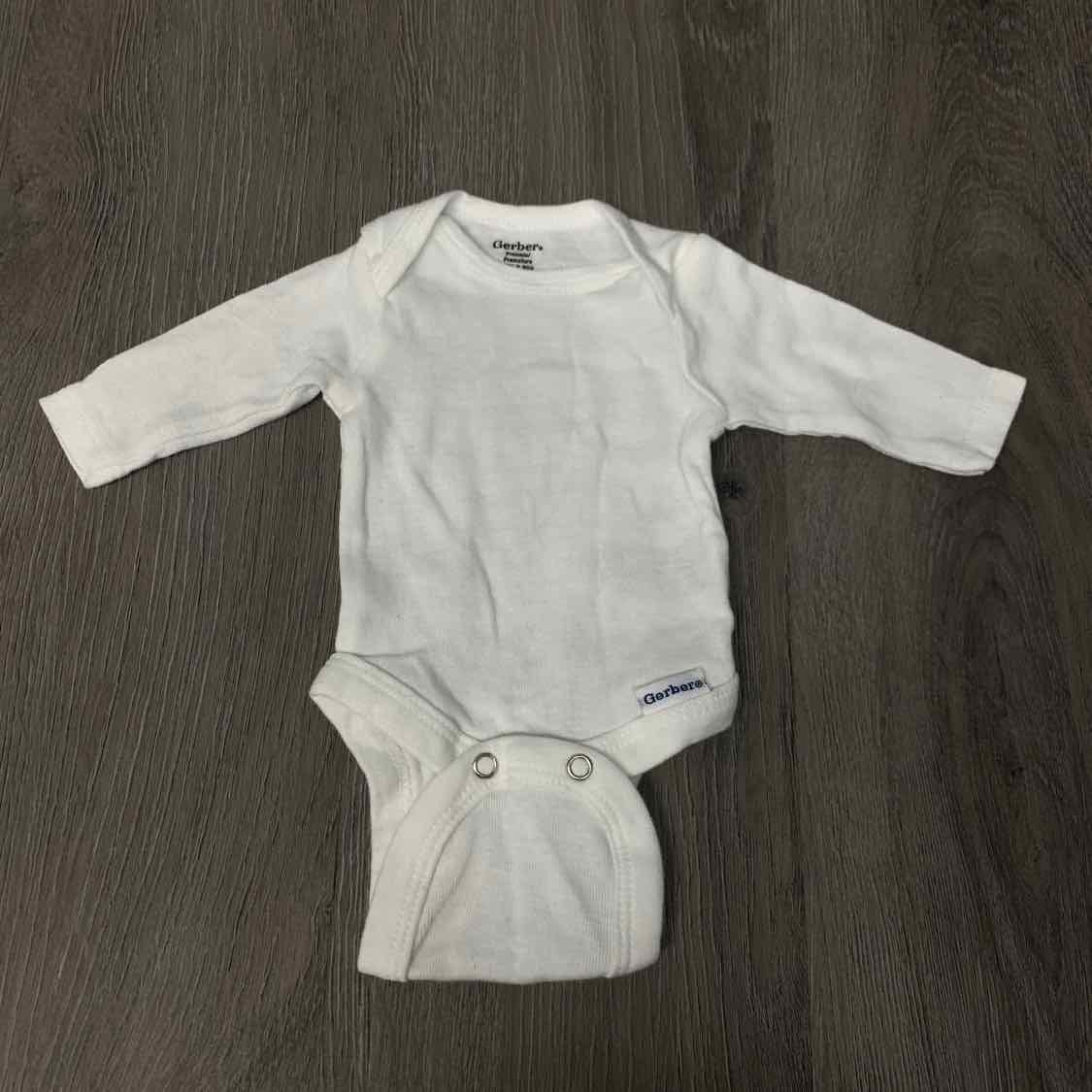 Size Preemie White Gerber Bodysuit - OodlesCB