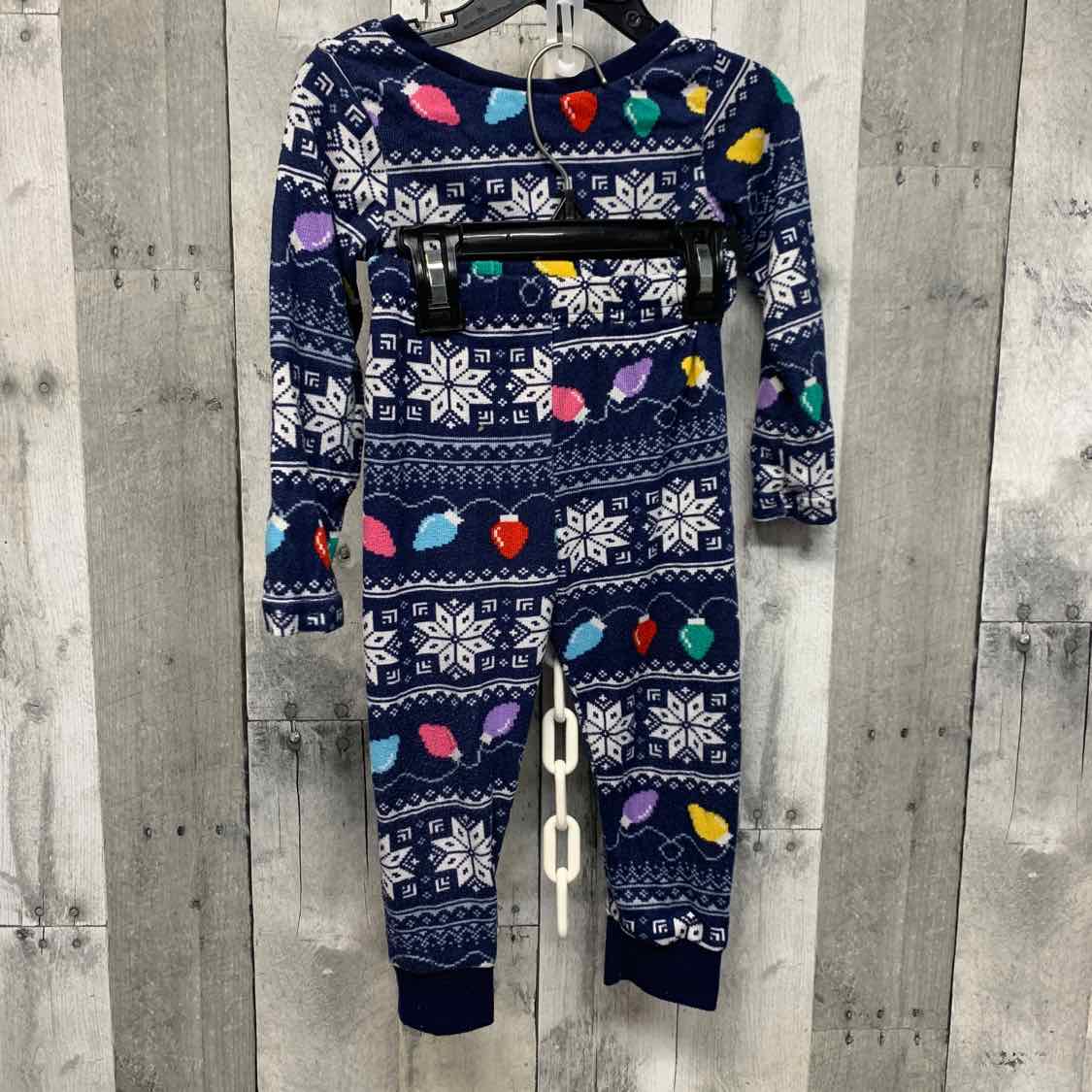 Size 3T Navy Print Mid Brand 2pc PJs