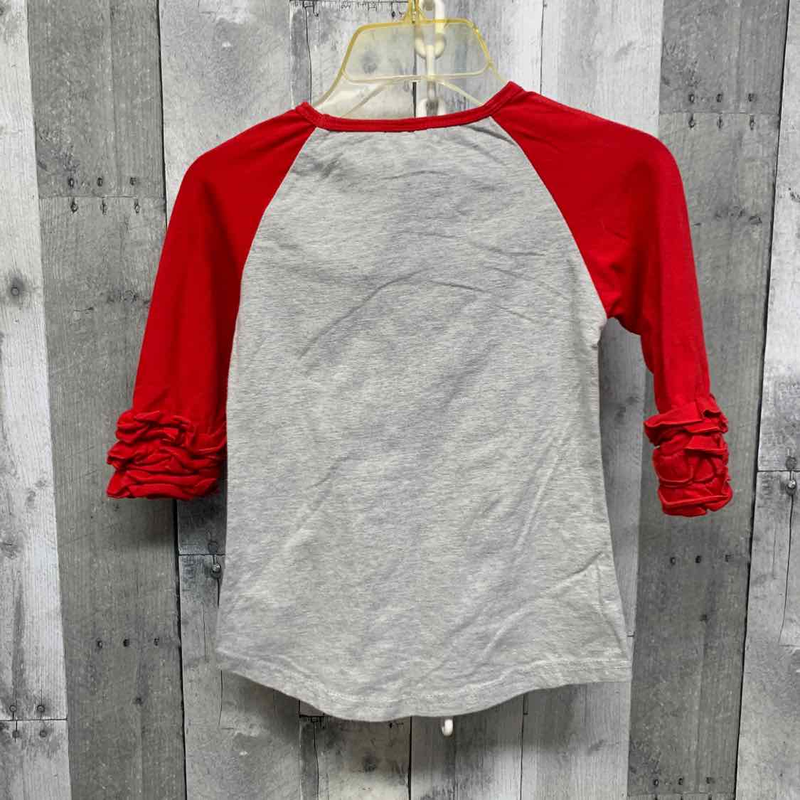 Size 5/6 Gray/Red Boutique Brand Long Sleeve Shirt
