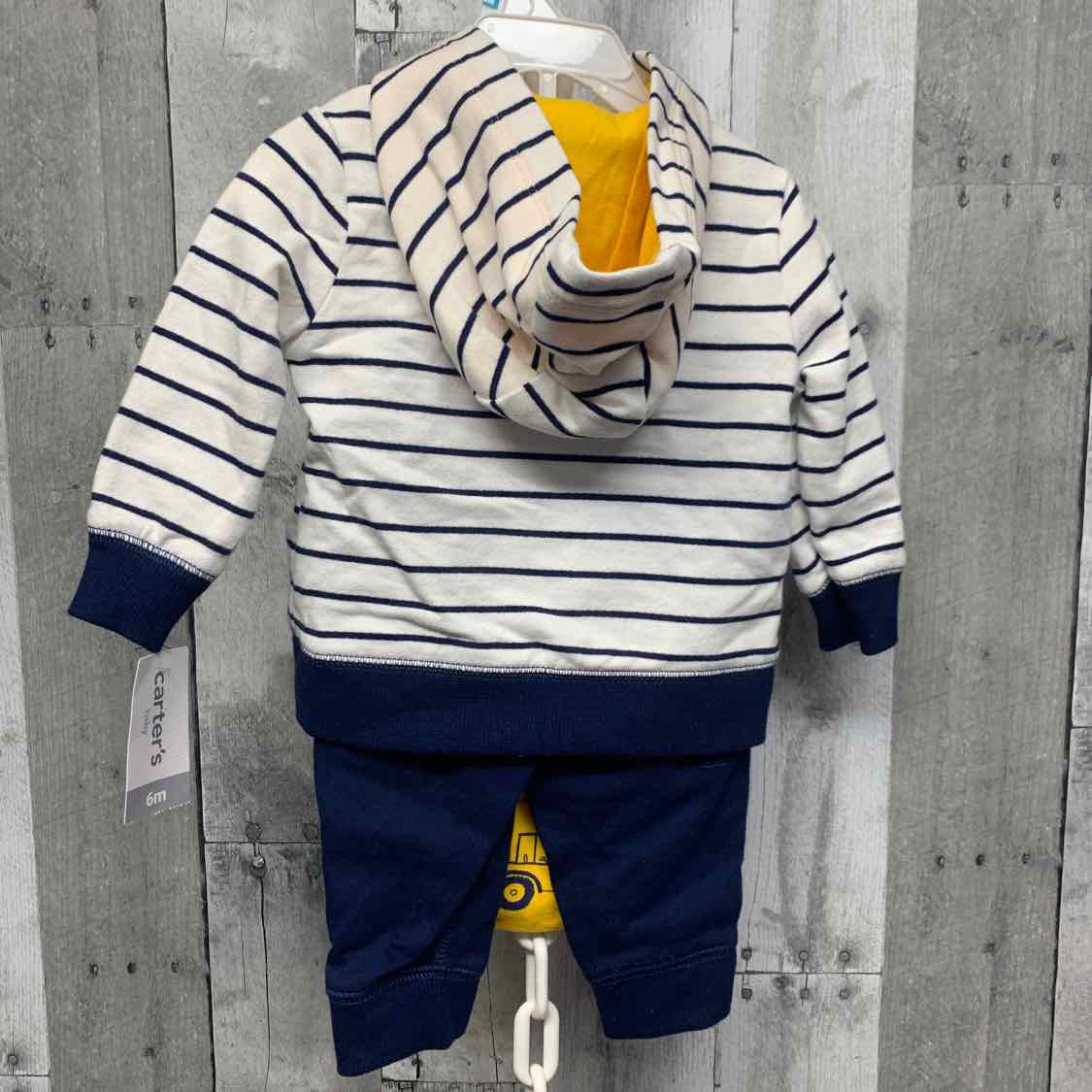 Size 6 Months Yellow/Navy Carter's Shirt/Pants