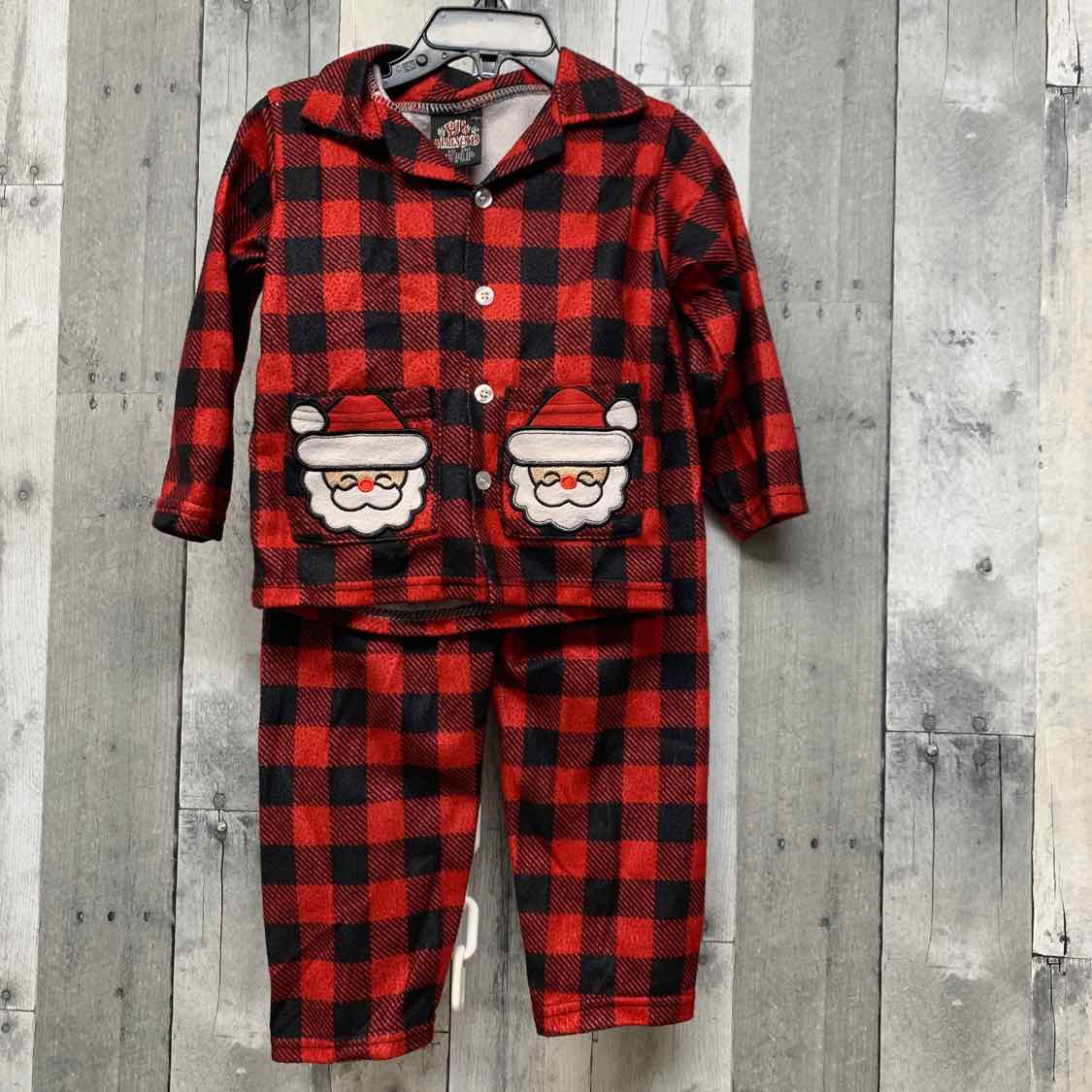 Size 24 Months Red Plaid B Brand 2pc PJs