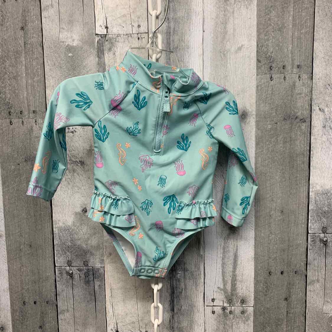 Size 12 Months Blue/Purple Carter's Swim Suit - 1pc