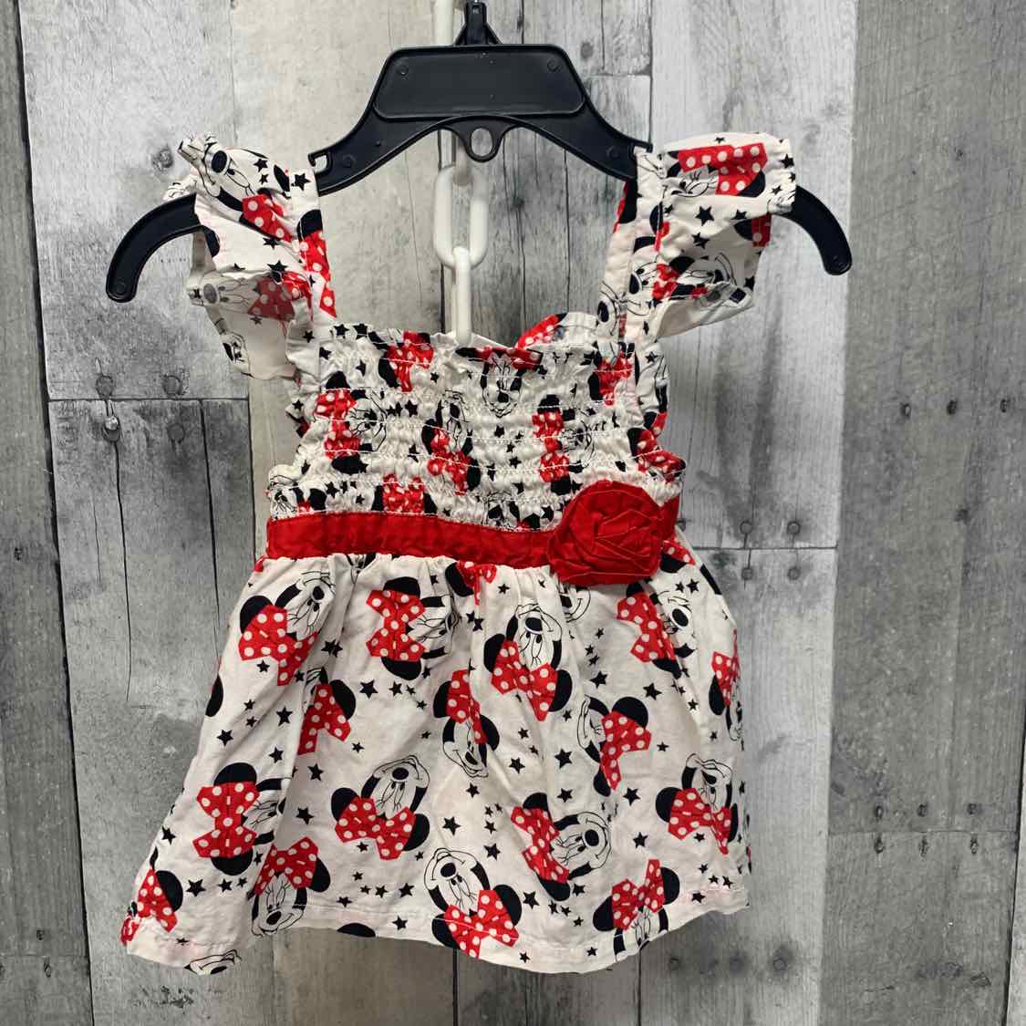 Size 12 Months White/Red Disney Dress