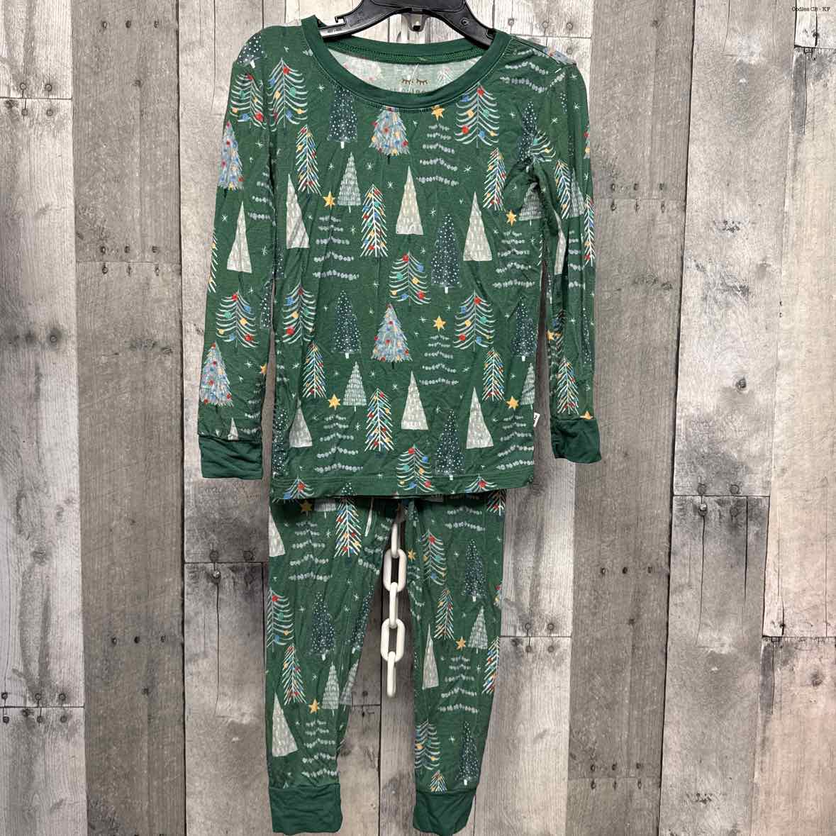 Size 3T Green Print Little Sleepies 2pc PJs