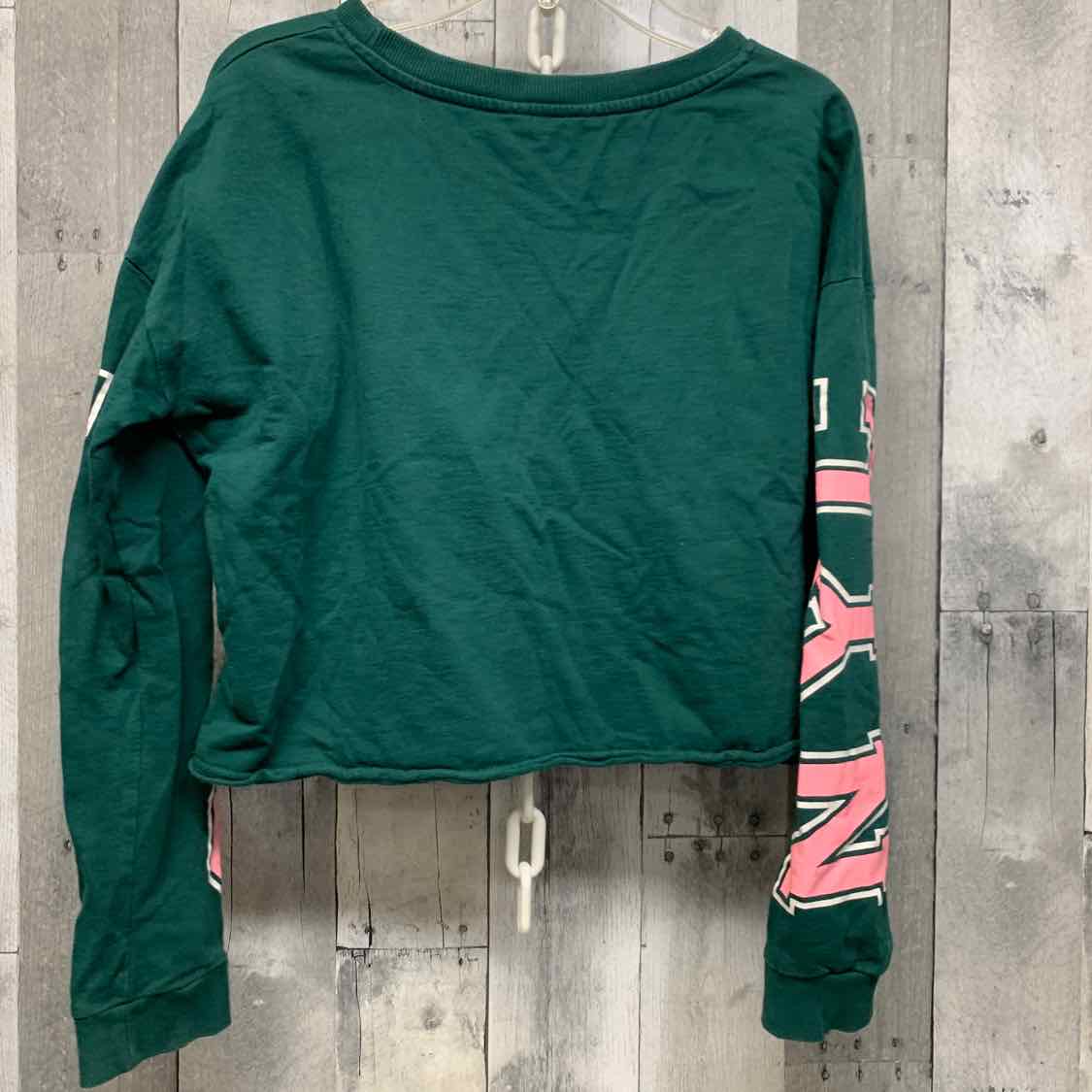 Size 12/14 Green/Pink H&M Long Sleeve Shirt