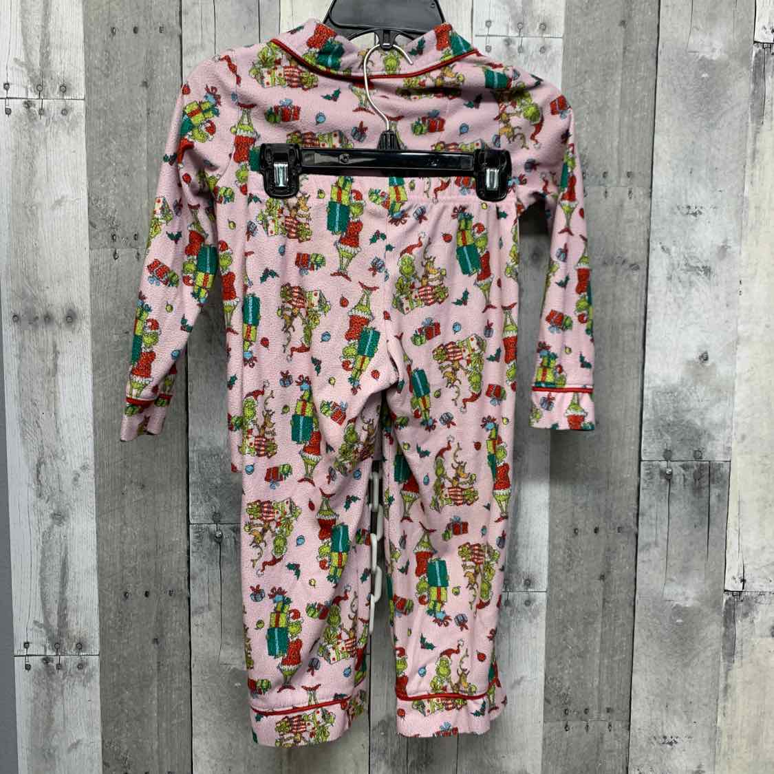 Size 4/5 Pink/Green Dr Seuss 2pc PJs