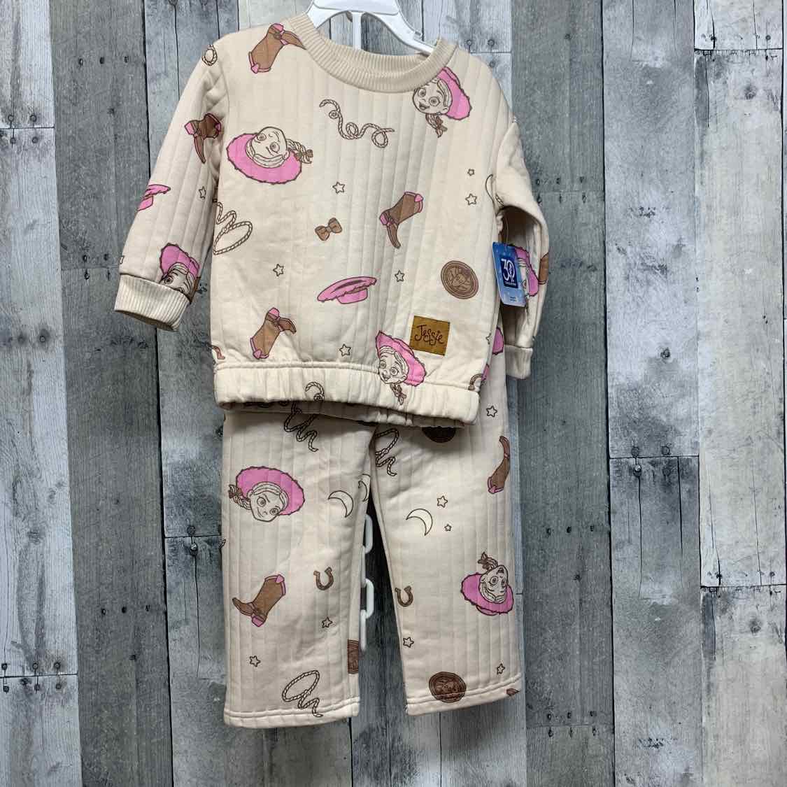 Size 3T Tan/Purple Disney Sweats - 2pc