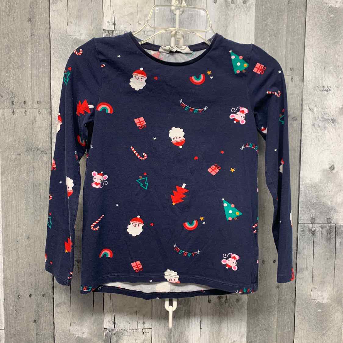 Size 6/8 Navy Print H&M Long Sleeve Shirt