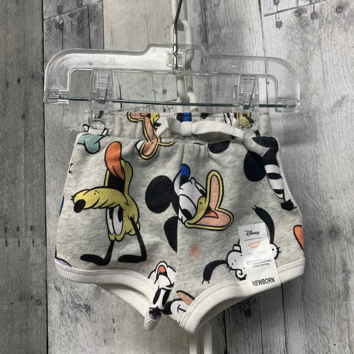 Size Newborn Gray Print Jumping Beans Shorts - Athletic