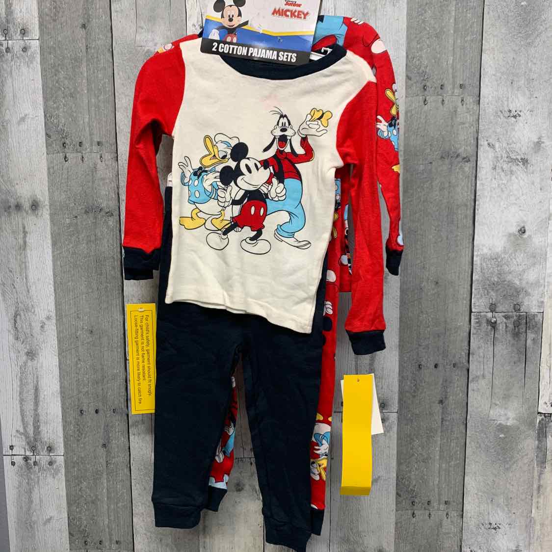 Size 24 Months Red/Black Disney 2pc PJs