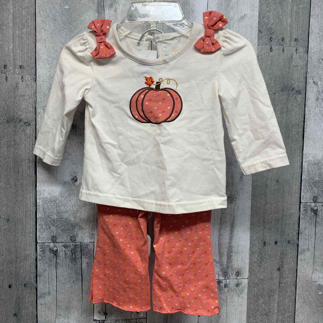 Size 9 Months Ivory/Pink Mid Brand Shirt/Pants
