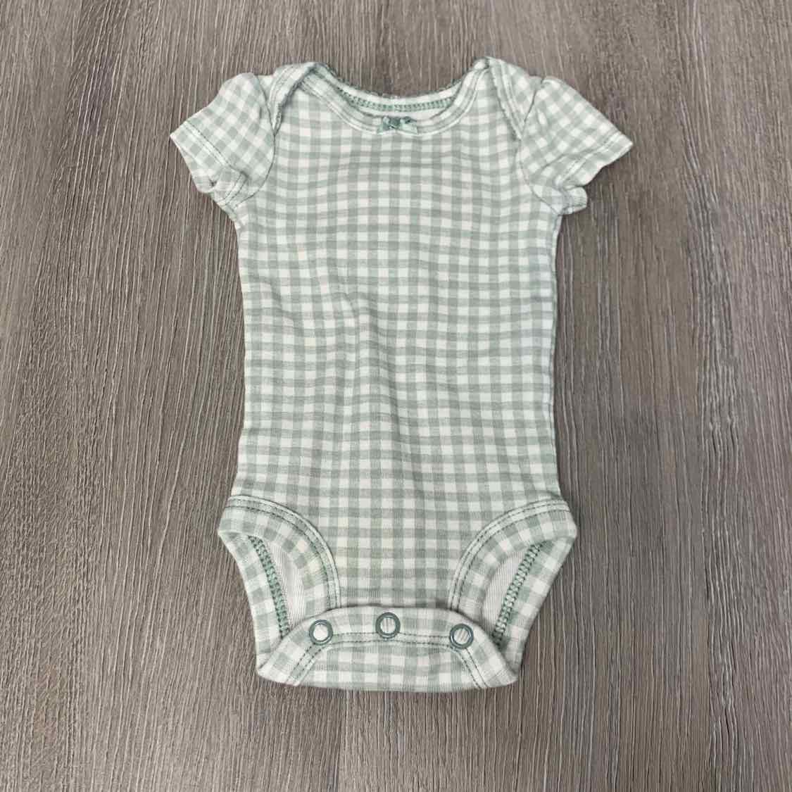 Size Preemie White/Green Carter's Bodysuit