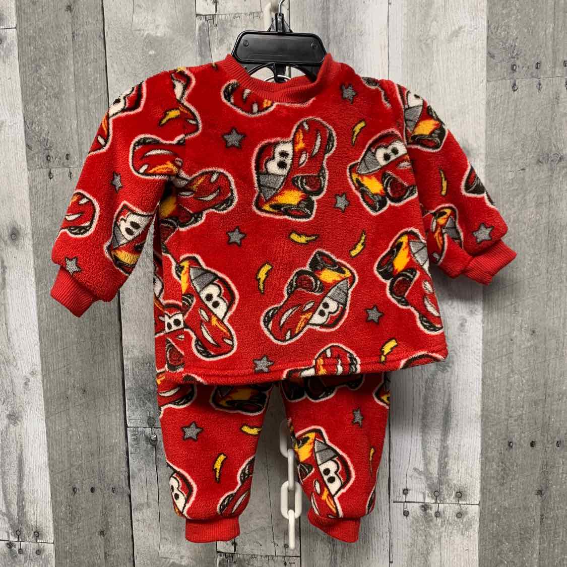 Size 0-3 Months Red Print Disney Shirt/Pants