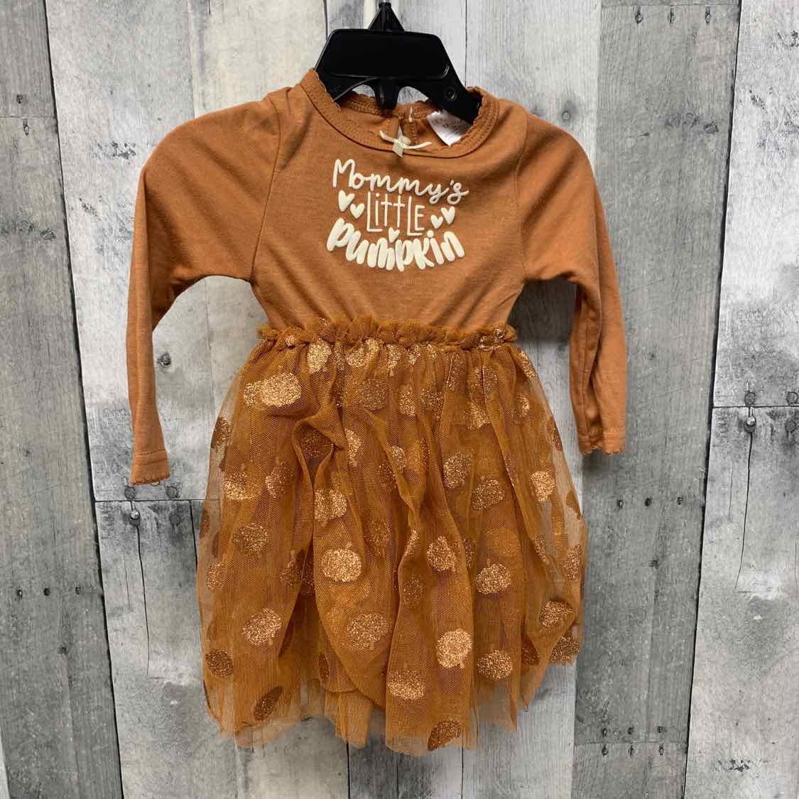 Size 9-12 Months Brown B Brand LS Dress
