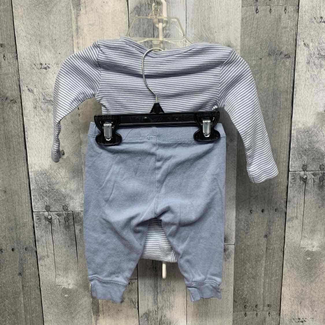 Size 6 Months Blue/White Just One You Shirt/Pants