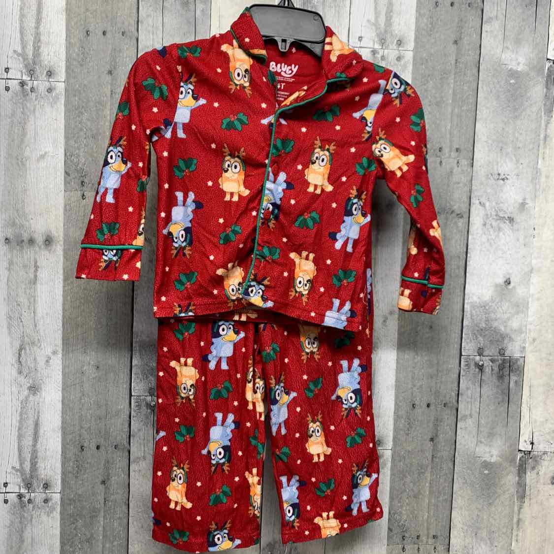 Size 4T Red Print Disney 2pc PJs