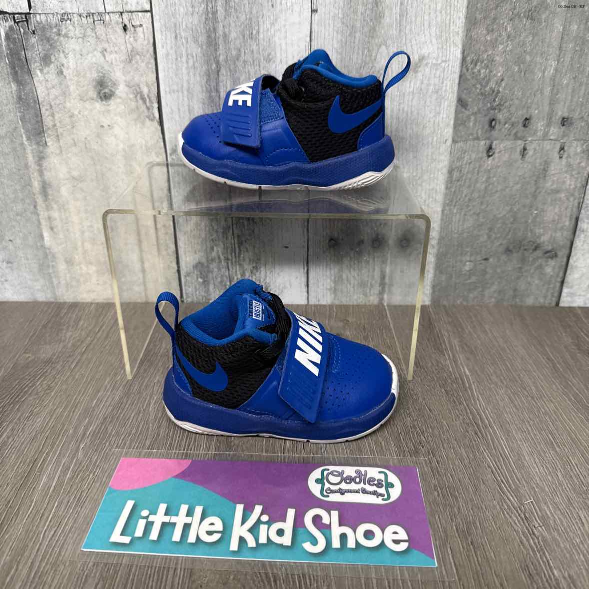 Size 4 Blue/Black Sport Brand Sneakers