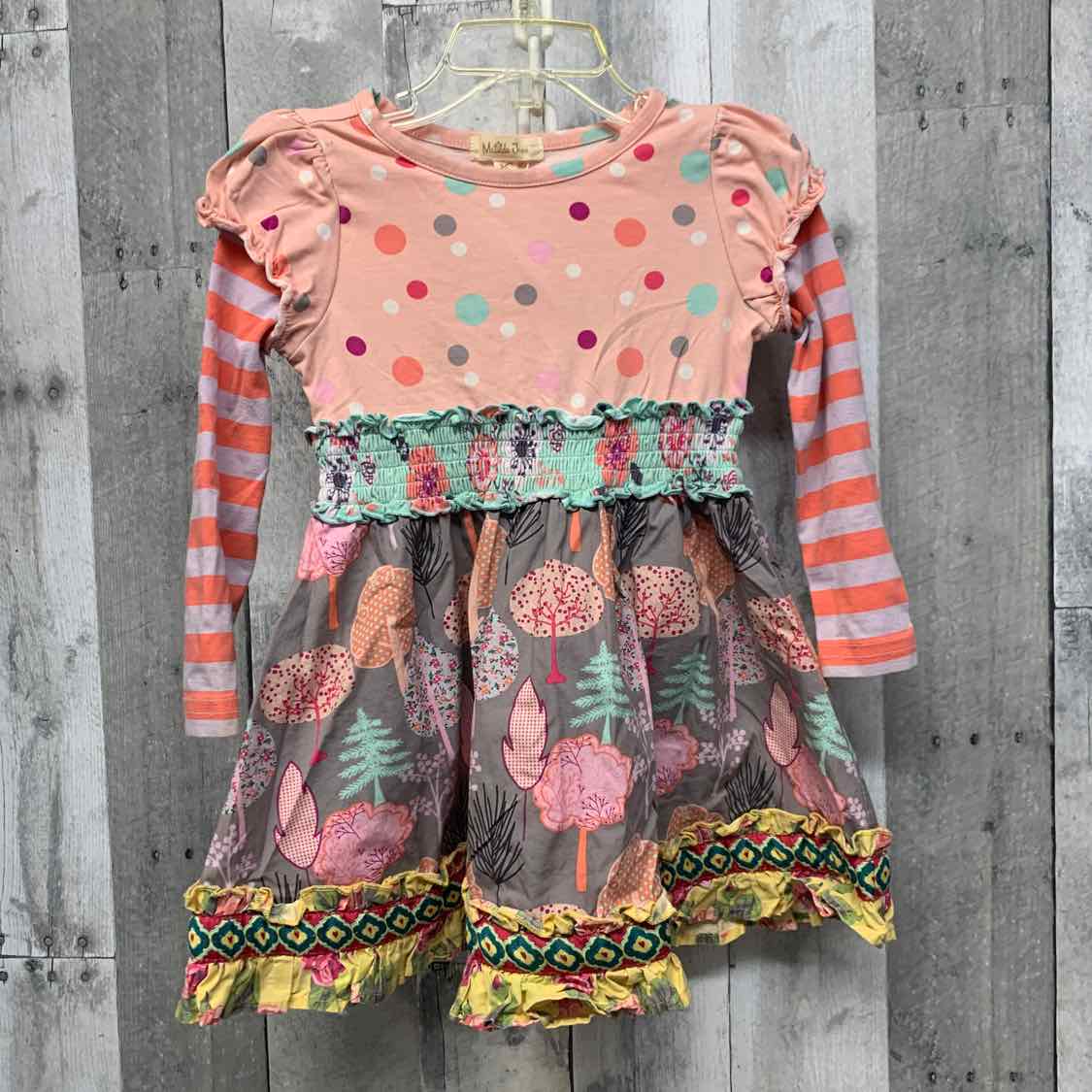 Size 2T Pink Graphic Matilda Jane LS Dress