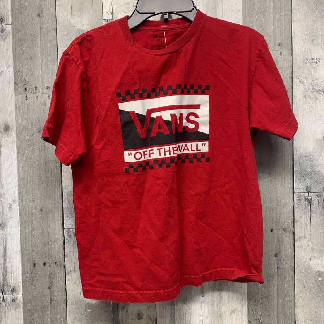 Size Large Red Graphic Vans T Shirt