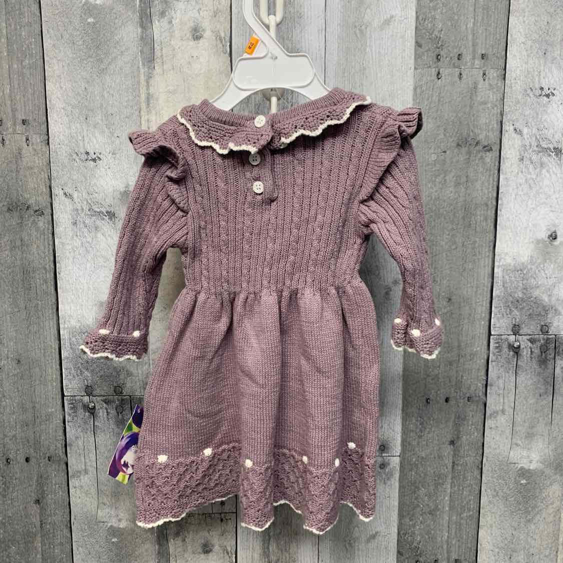 Size 12 Months Purple Blueberi Boulevard LS Dress