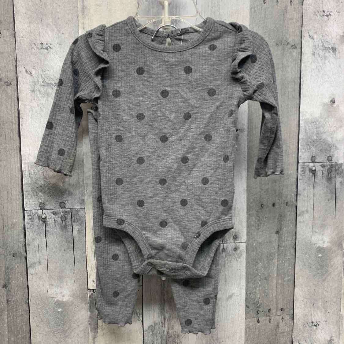 Size 9 Months Gray Print Carter's Shirt/Leggings