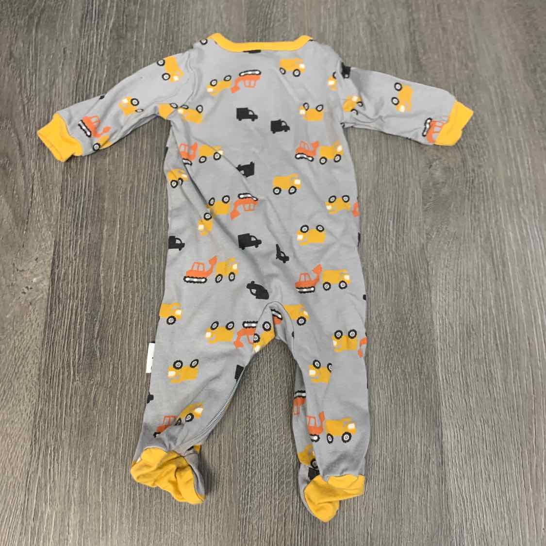 Size Preemie Gray/Yellow Gerber Footy PJs
