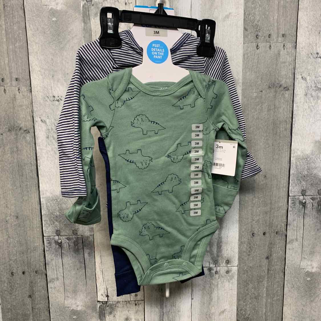 Size 3 Months Navy/Green Carter's Shirt/Pants