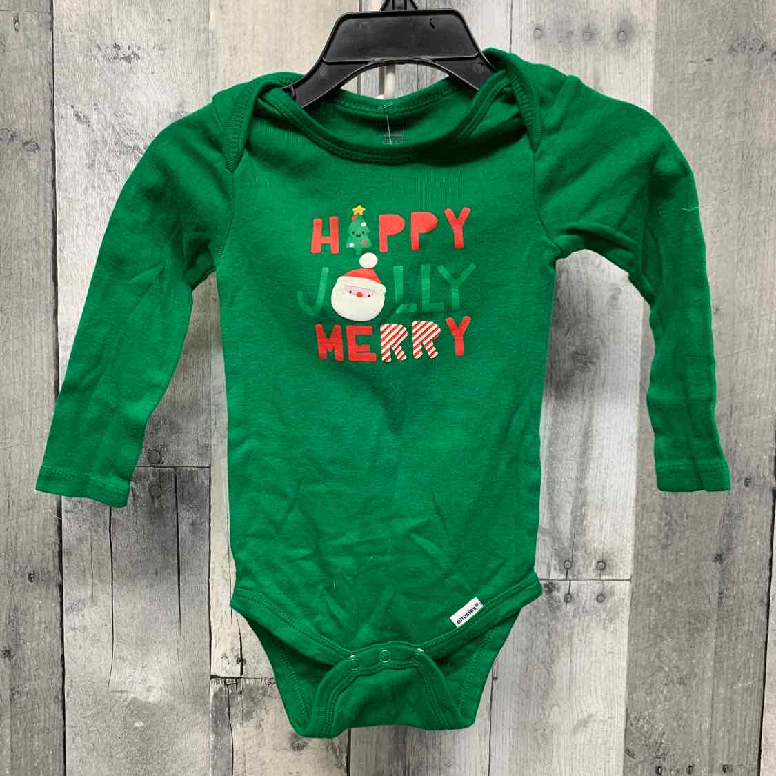 Size 6-9 Months Green Graphic Gerber Bodysuit