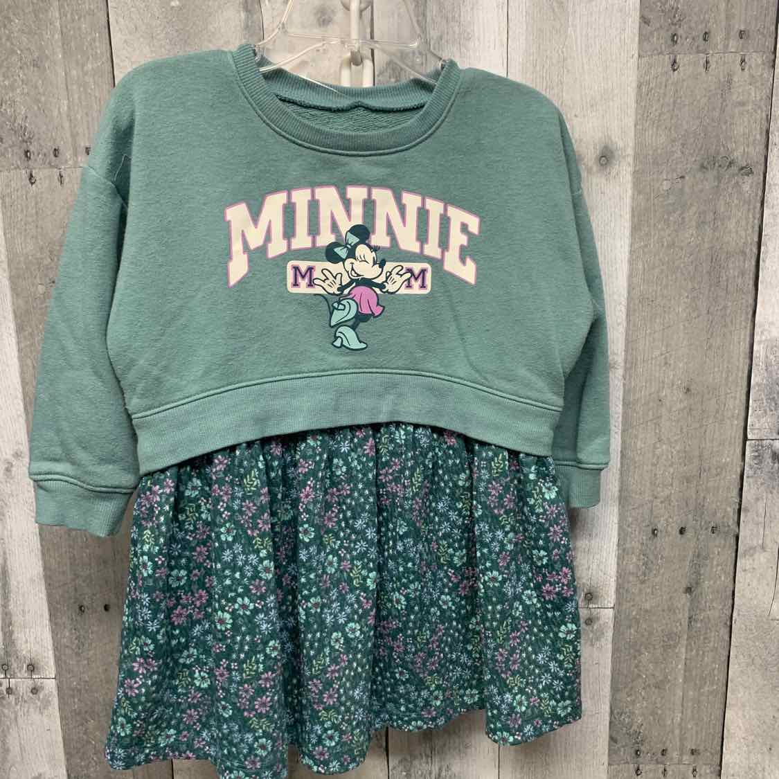 Size 3T Green Disney LS Dress
