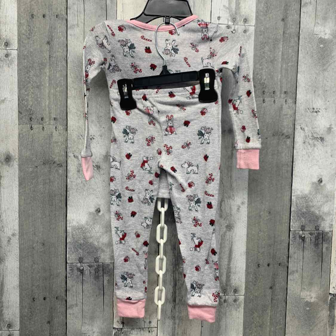 Size 2T Gray/Red Laura Ashley 2pc PJs