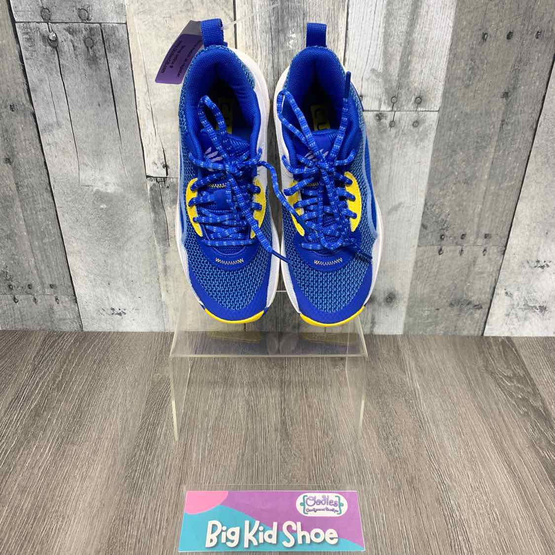 Size 4.5 Blue/Yellow Sport Brand Sneakers