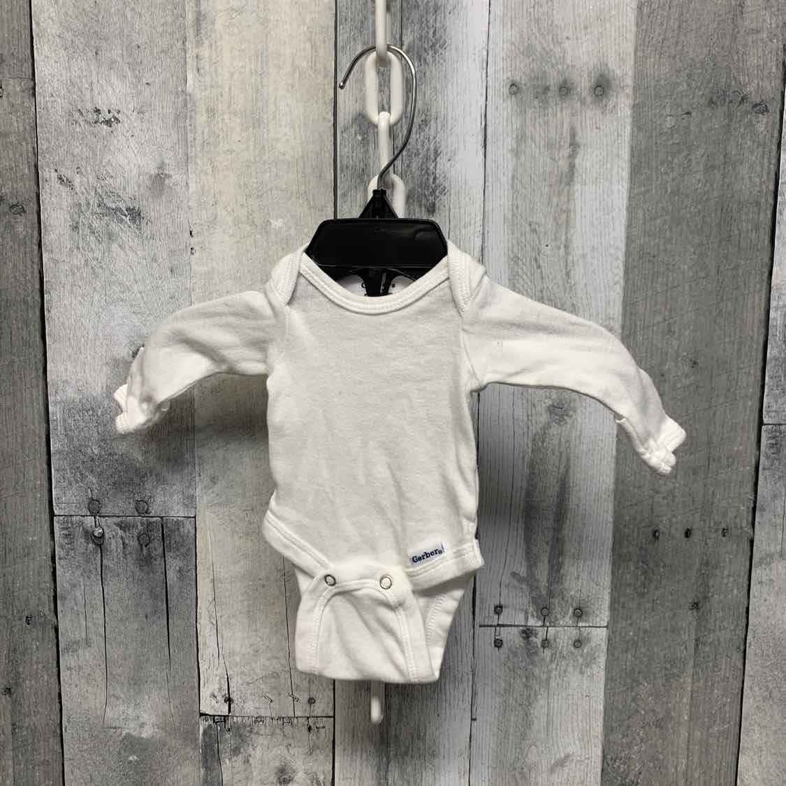 Size Preemie White Gerber Bodysuit