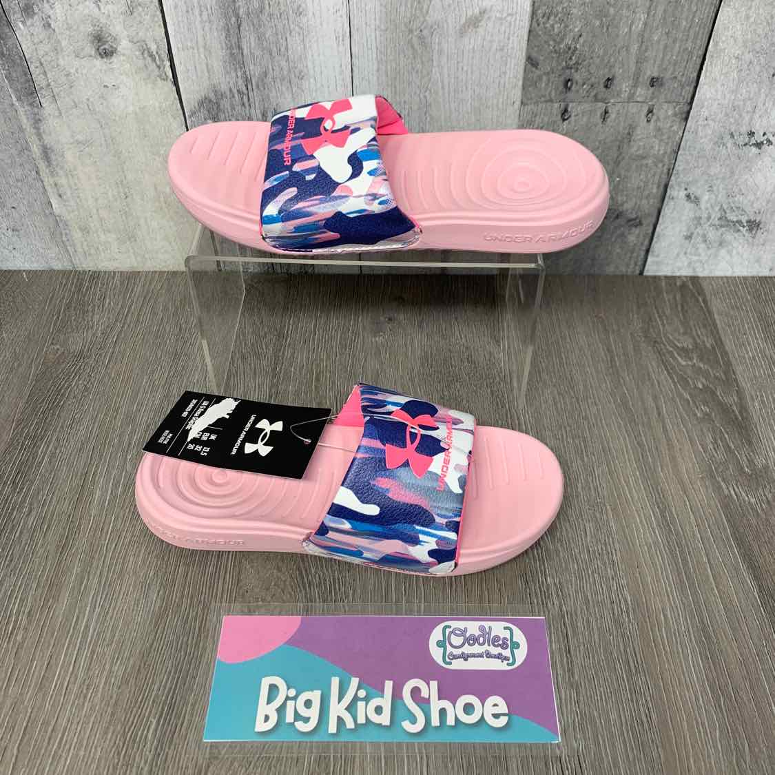 Size 1 Pink/Navy Sport Brand Sandals