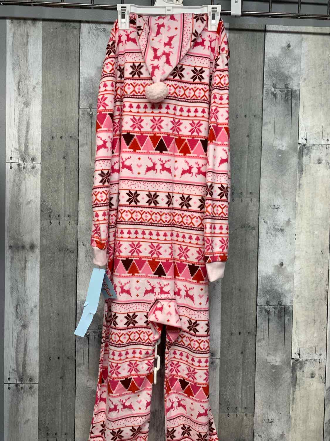 Size 14 Pink/Red Cat & Jack Footy PJs