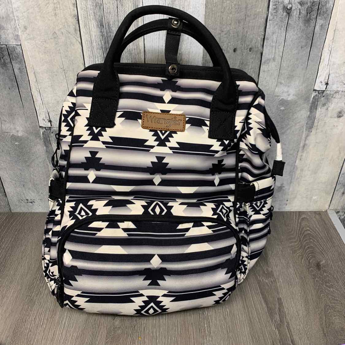 Generic Black Print Diaper Bag