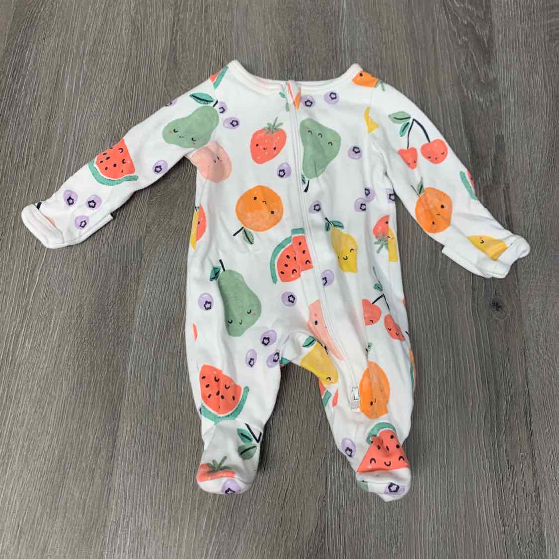 Size Preemie White Print Wonder Nation Footy PJs - OodlesCB