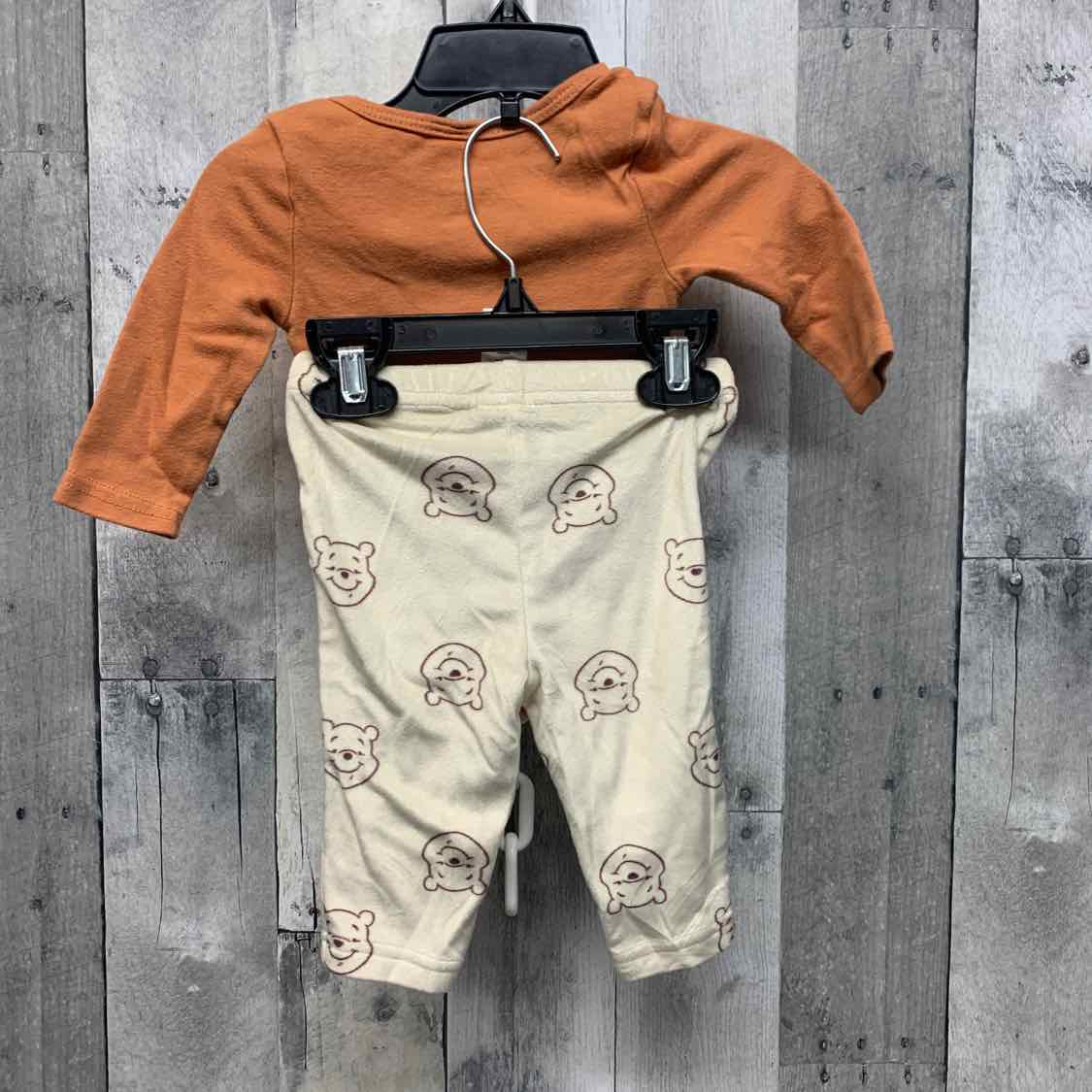 Size 0-3 Months Orange/Tan Disney Shirt/Pants