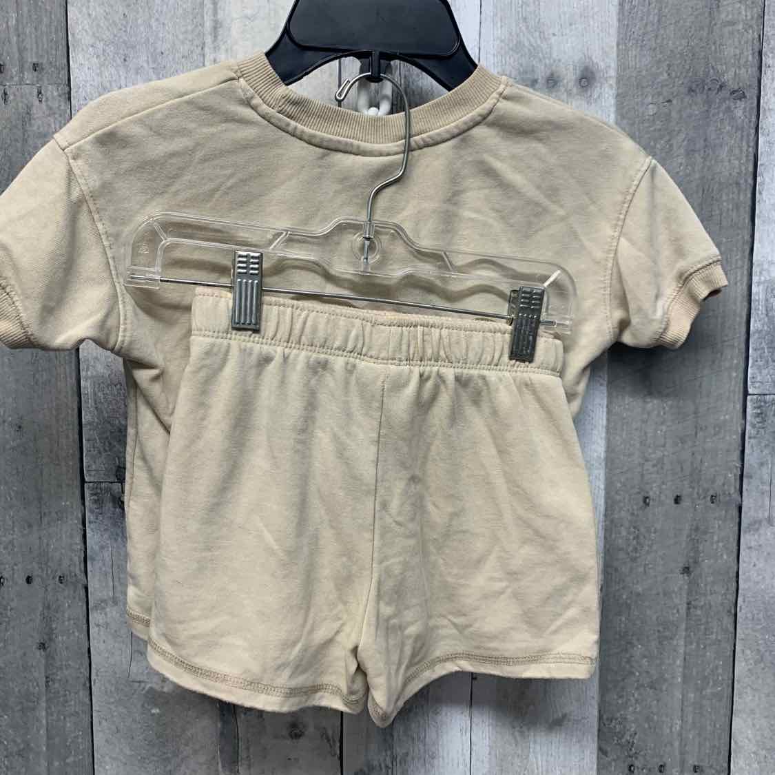 Size 4 Tan Disney Shirt/Shorts