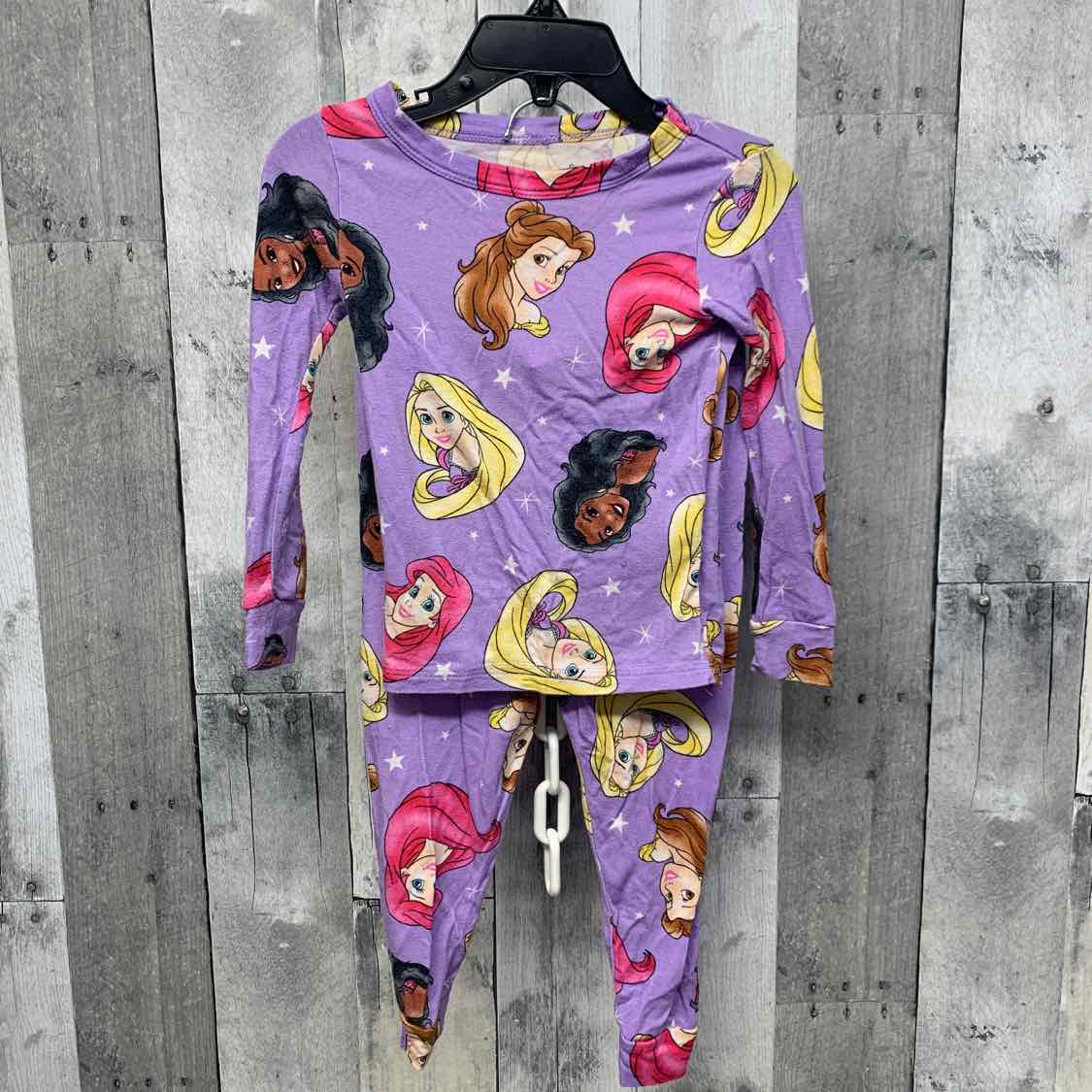 Size 2T Purple Print Disney 2pc PJs
