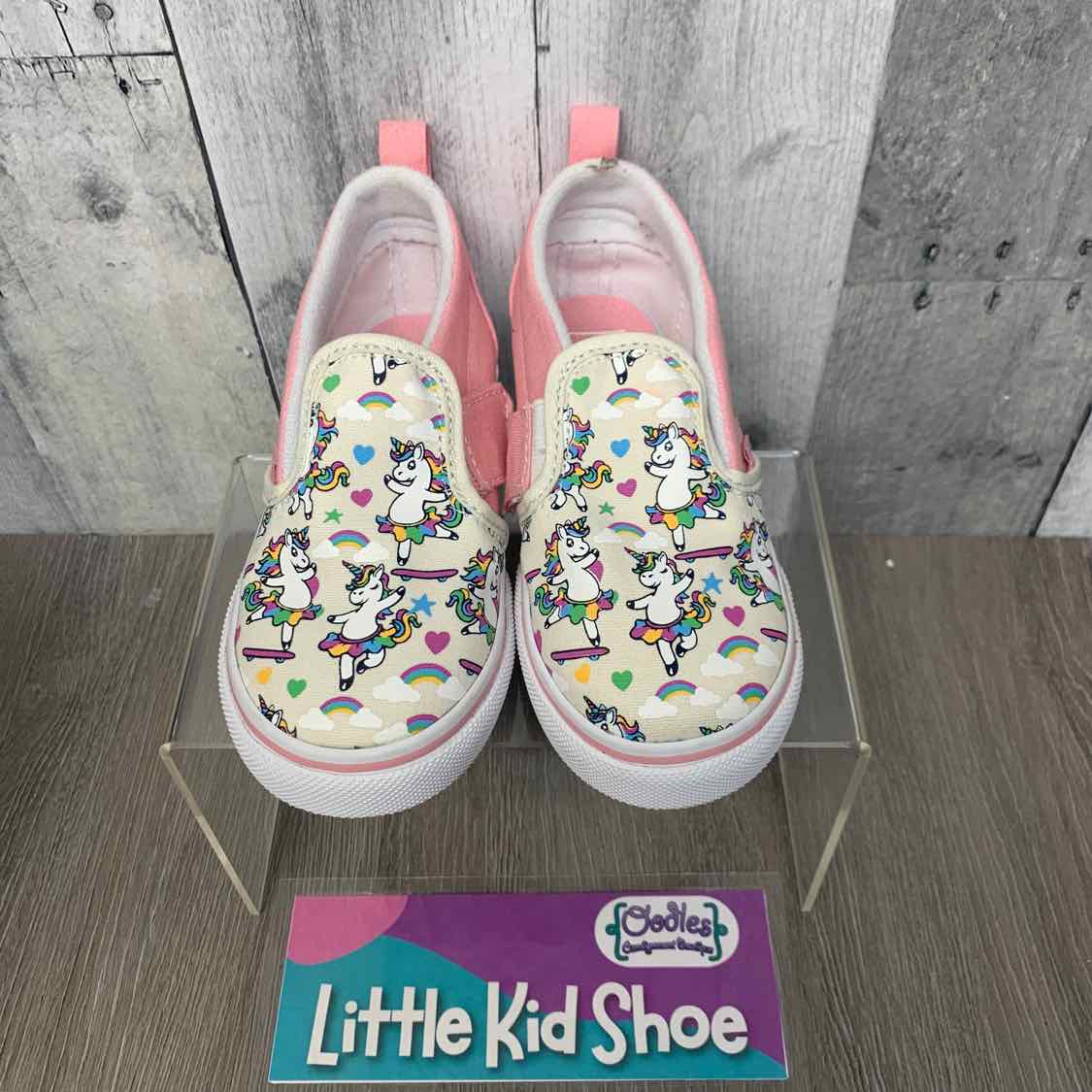 Size 9.5 White/Pink Vans Sneakers