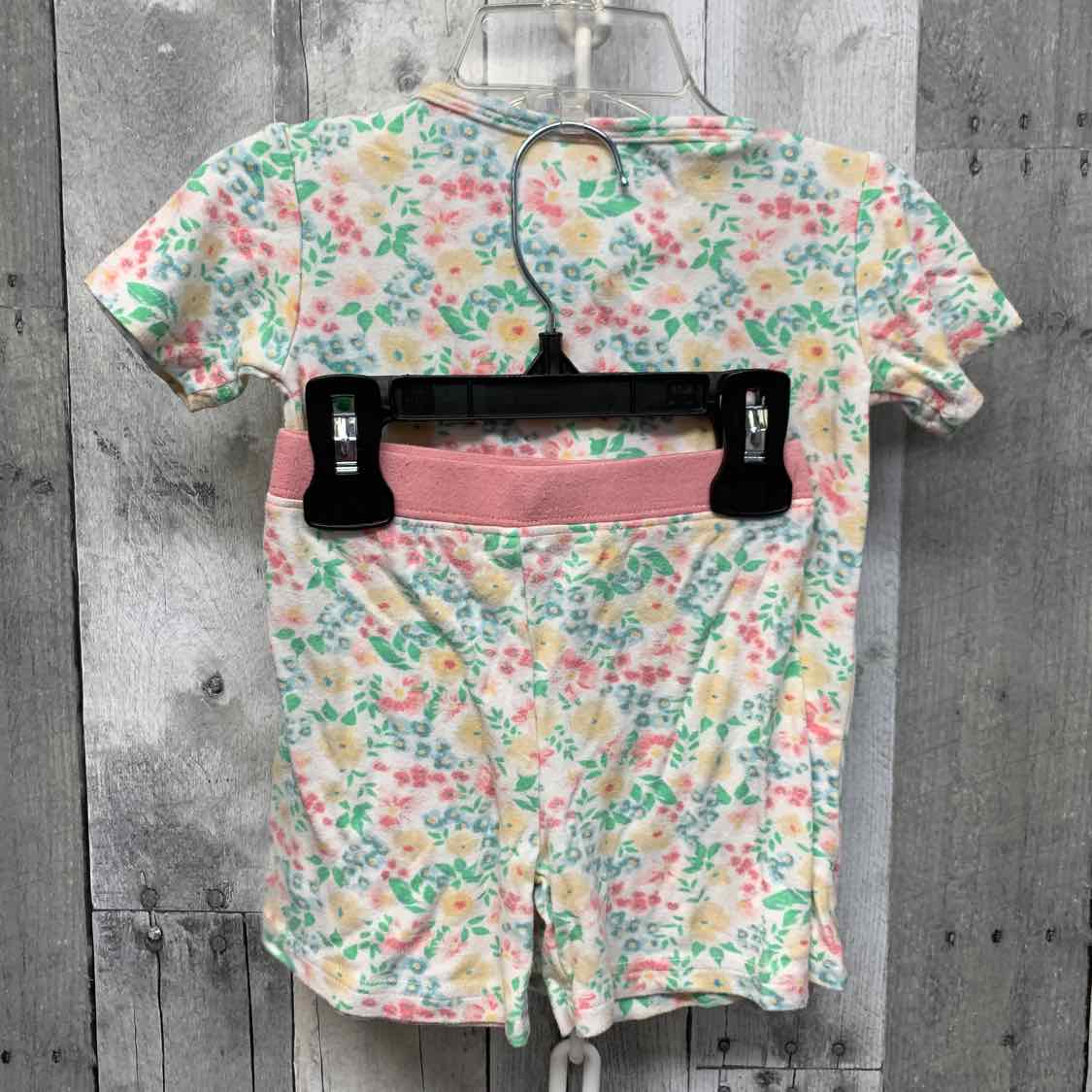 Size 3T Pink/Green Bamboo 2pc PJs