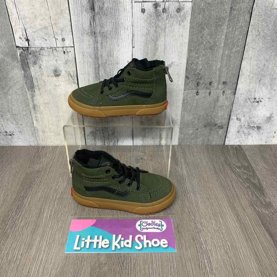 Size 8 Green/Black Vans Sneakers