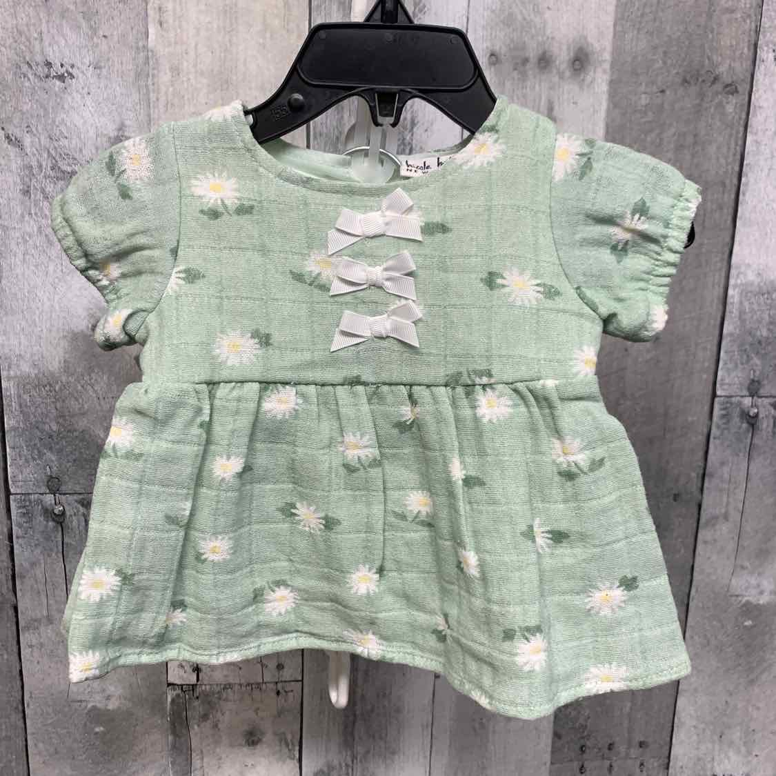 Size 3-6 Months Green/White Nicole Miller Dress
