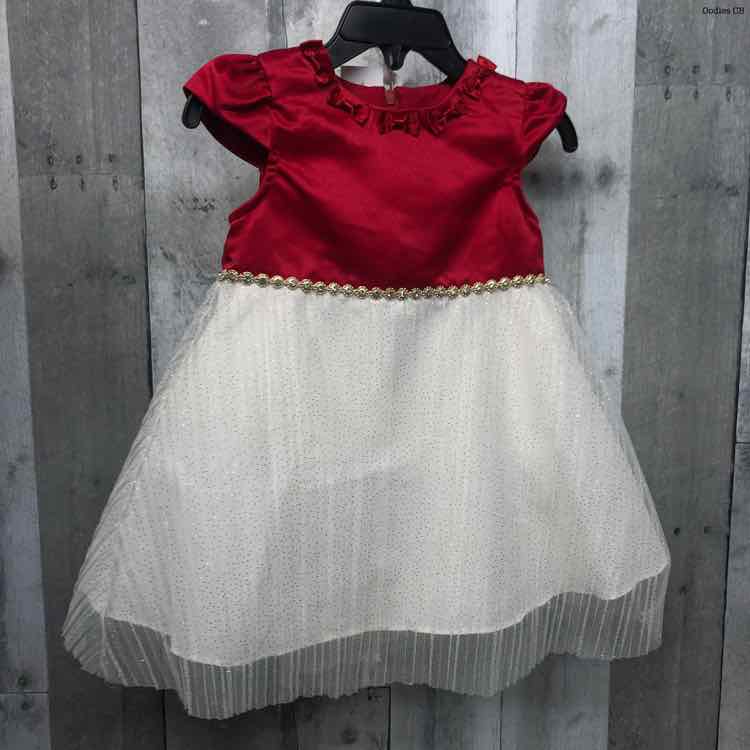 Size 18 Months Red/White Mid Brand Dress - Party