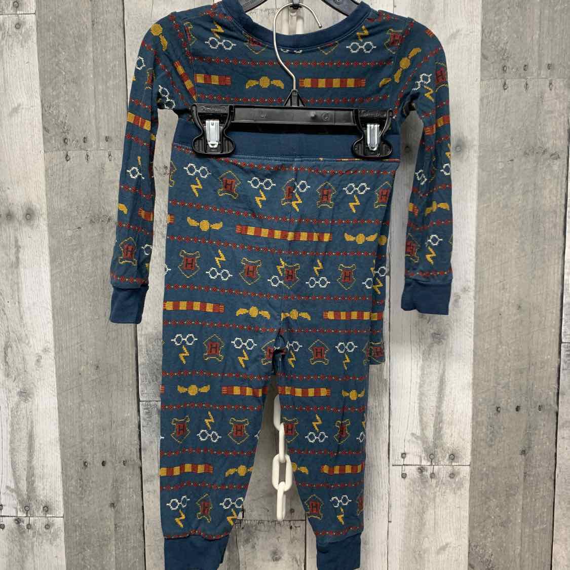Size 2T Navy Print Modern Moments by Gerber 2pc PJs