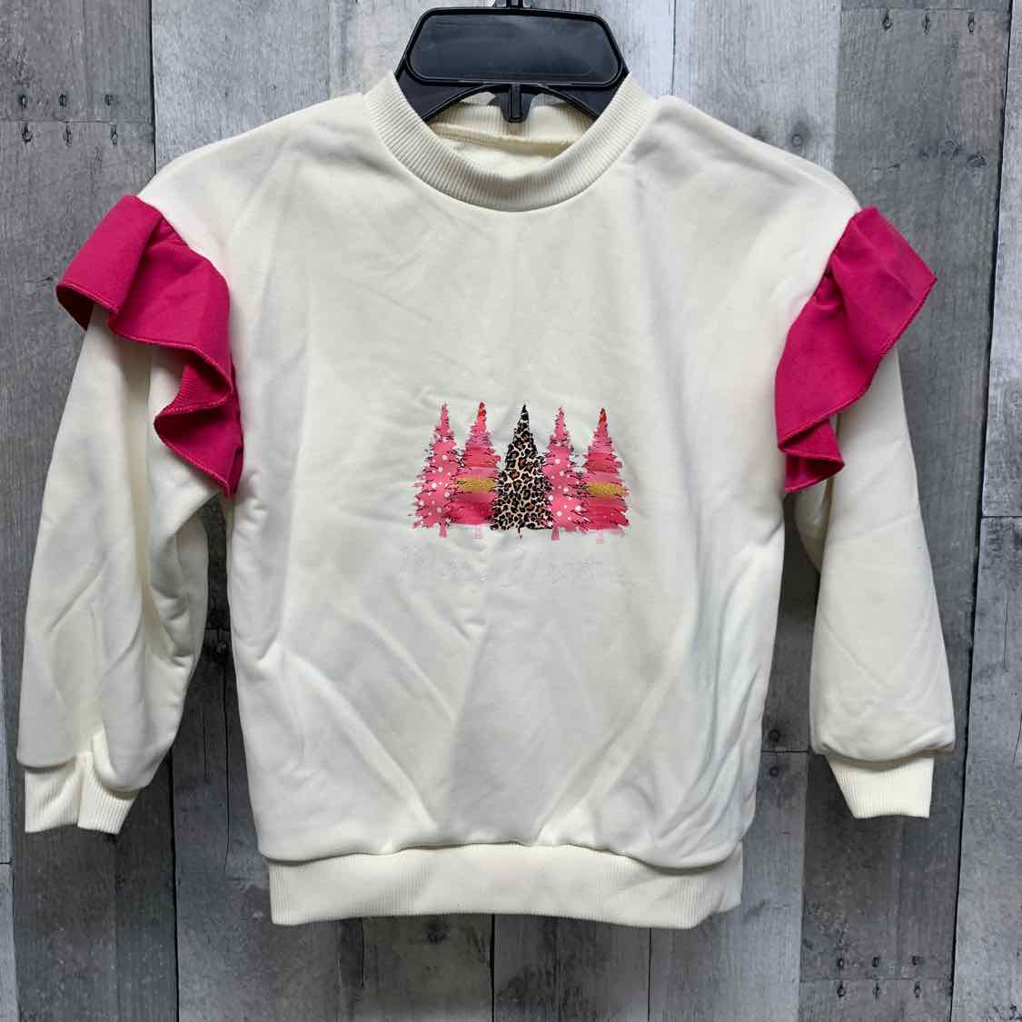 Size 5/6 Ivory/Pink B Brand Long Sleeve Shirt