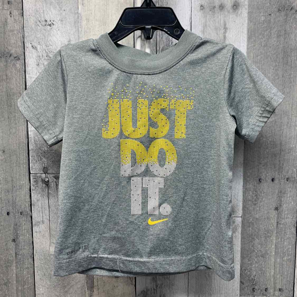 Size 3T Gray/Yellow Sport Brand T Shirt - OodlesCB