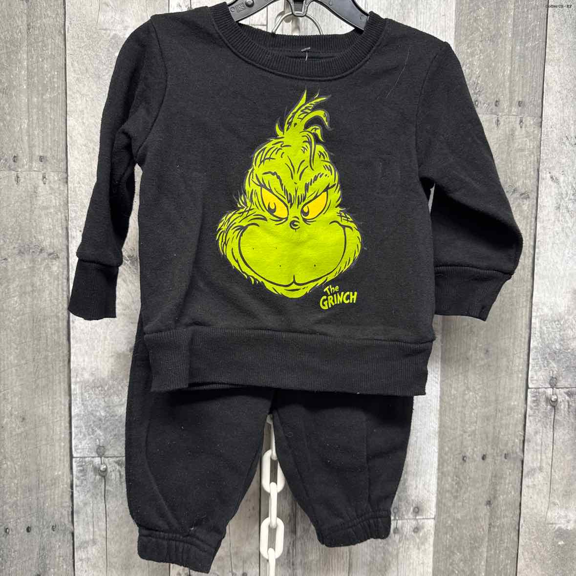 Size 12 Months Black Graphic Dr Seuss Sweats - 2pc